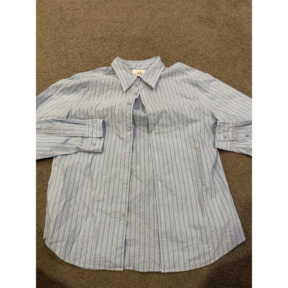 Armani Exchange Men's Long Sleeve Cotton‎ Shirt Regular Fit Mens Size Large